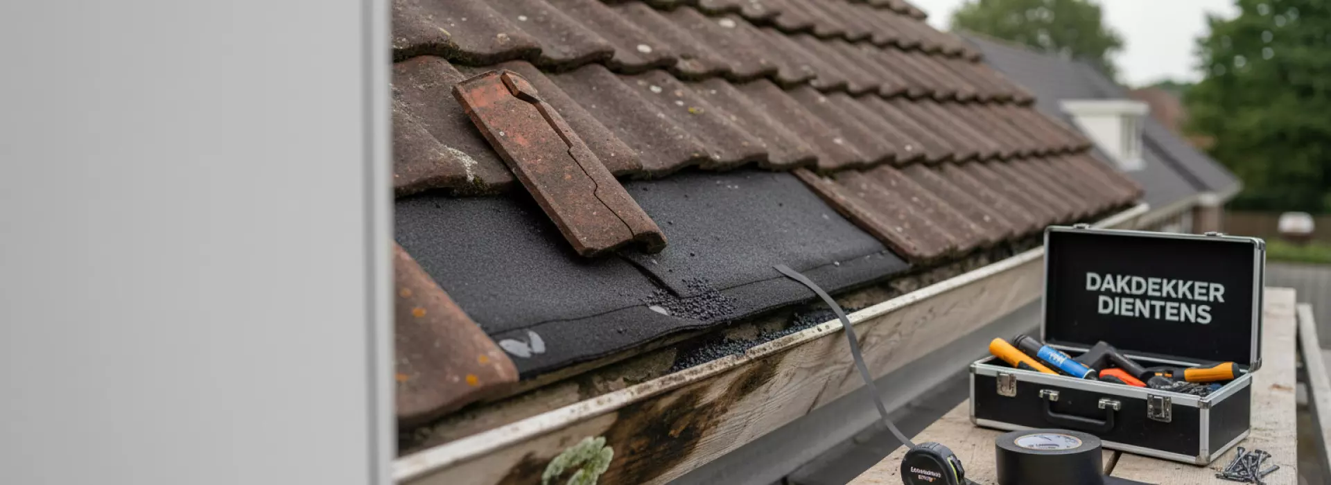 Wanneer je kleine schade aan dakpannen en dakleer direct laat beoordelen.