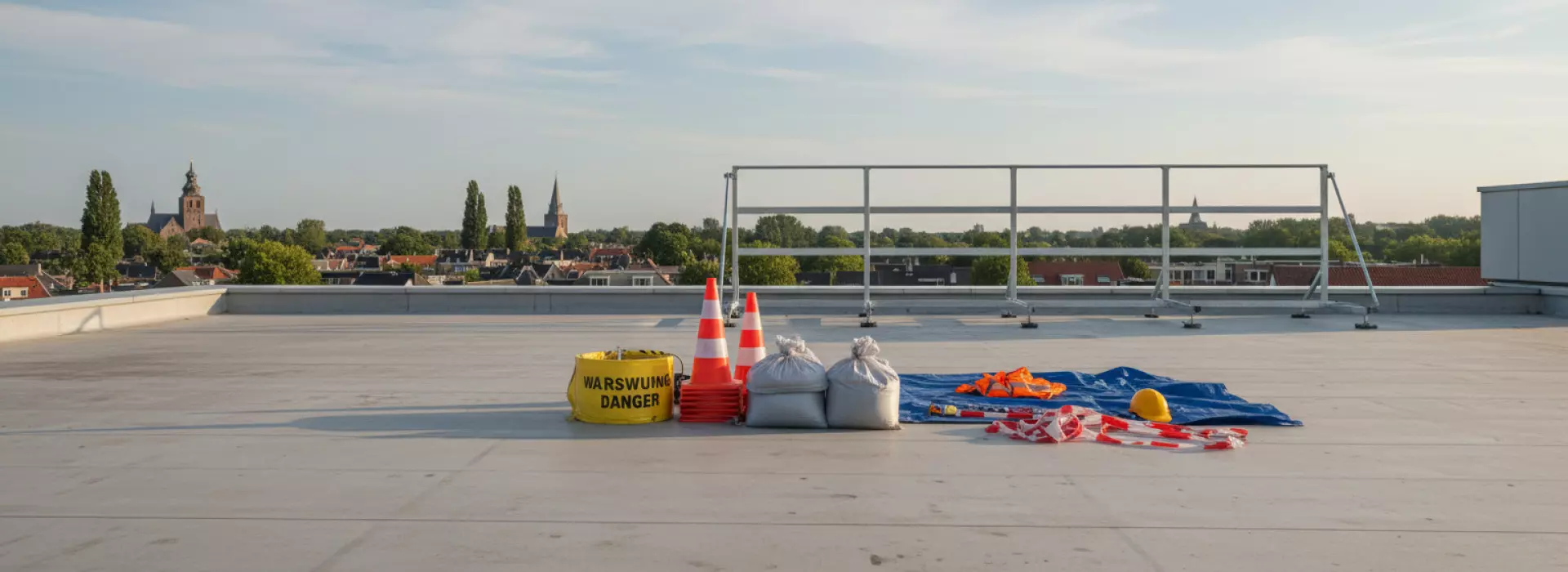 Wat je nodig hebt voor risicoanalyse en afzetting bij het dak en de werkzone. Wat je nodig hebt voor risicoanalyse en afzetting bij het dak en de werkzone