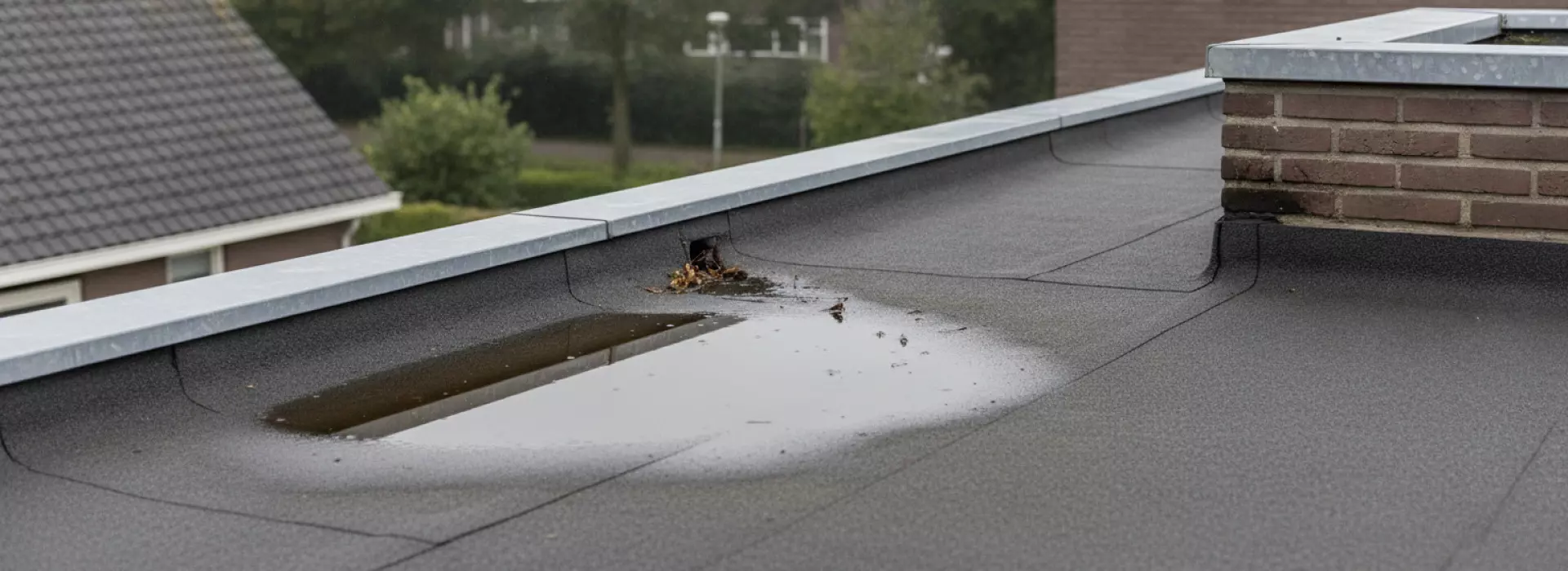 Hoe spoor je verstopte afvoer op wanneer water dat blijft staan maar soms zichtbaar is?