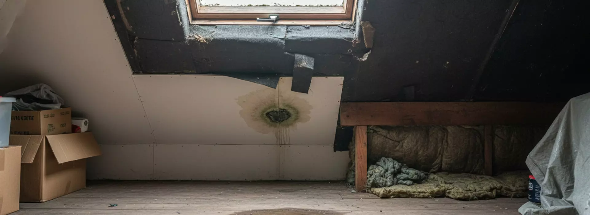Wat er misgaat als je oud en nieuw dakmateriaal na herstel niet controleert.