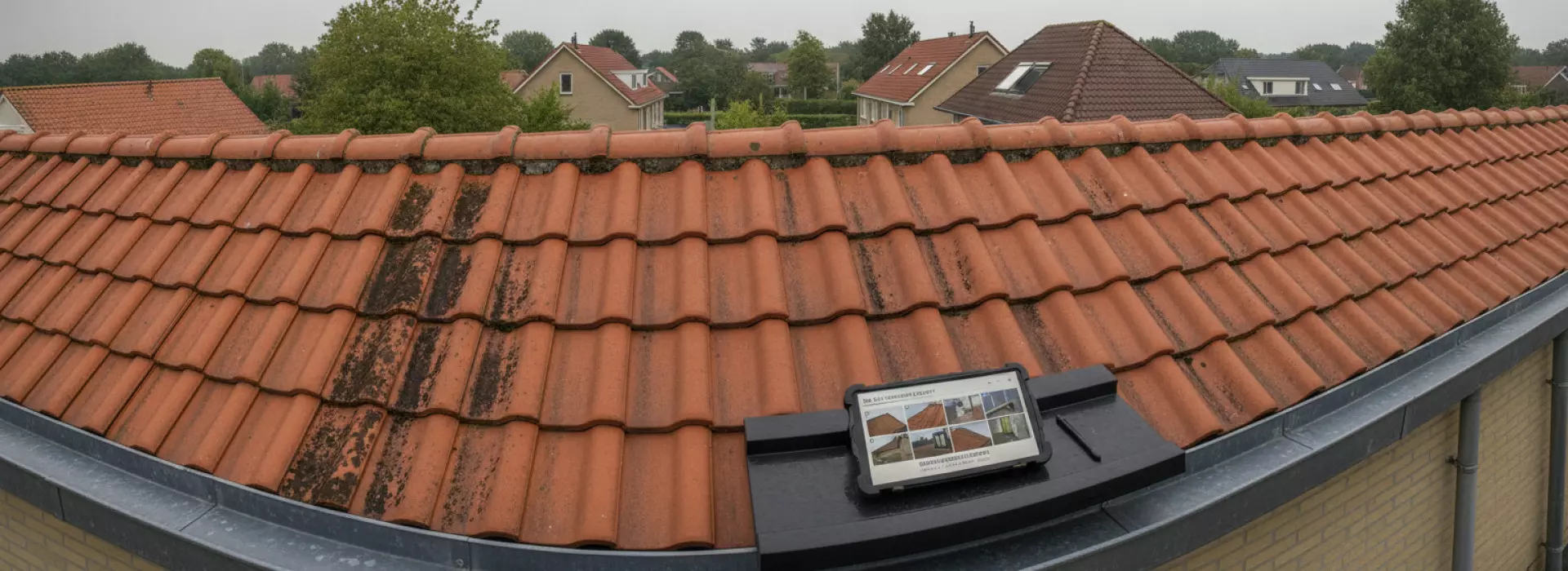 Checklist waarmee je een dakrapport met foto’s controleert voor de regen.