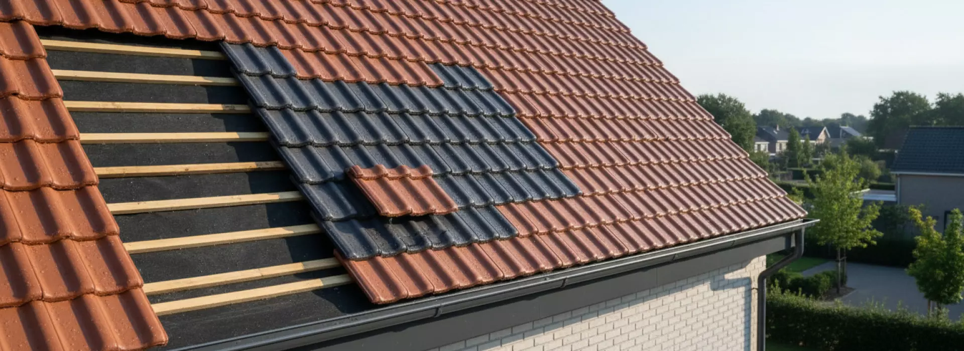 Wat is waterafvoer op schuine daken met keramische pannen en dakpannen?
