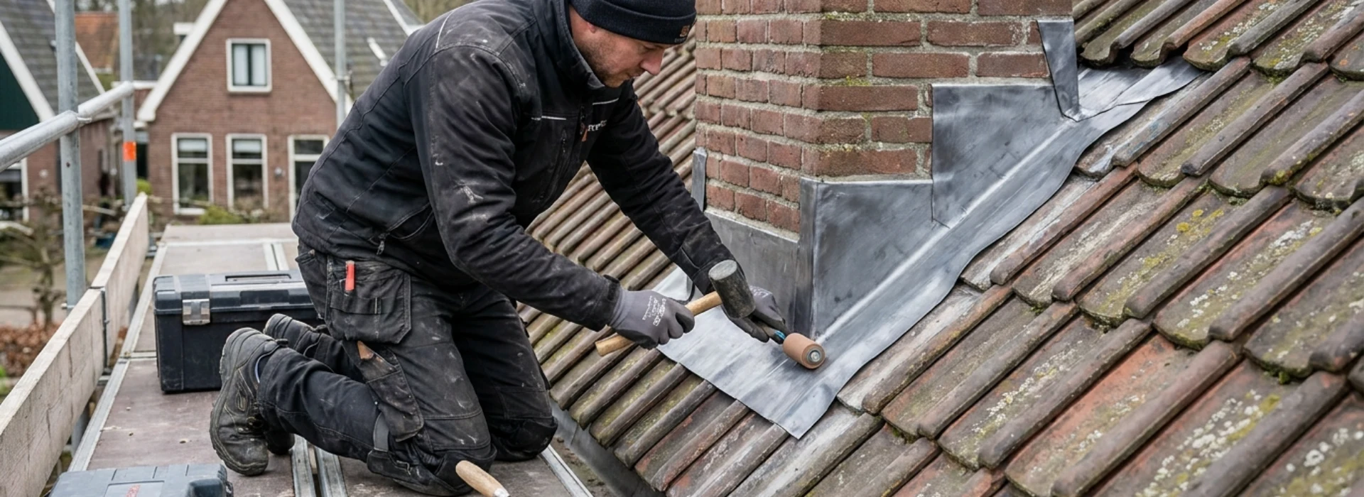 Schoorsteen voegwerk herstellen