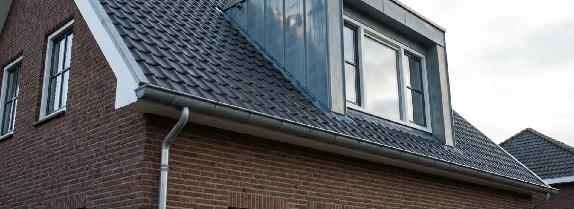 Zinken dakgoot repareren